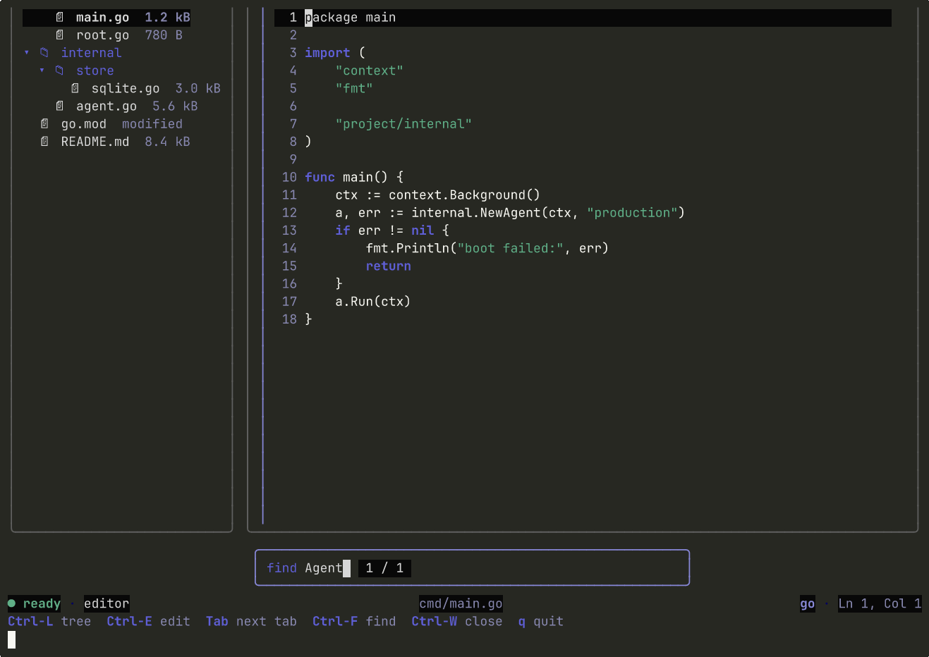 Animated preview of the code-editor example.